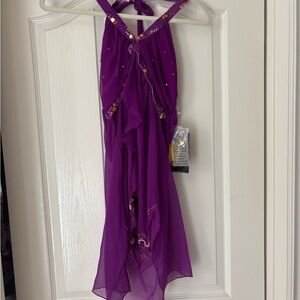 Y2K Fairycore Purple Beaded Halter Top
